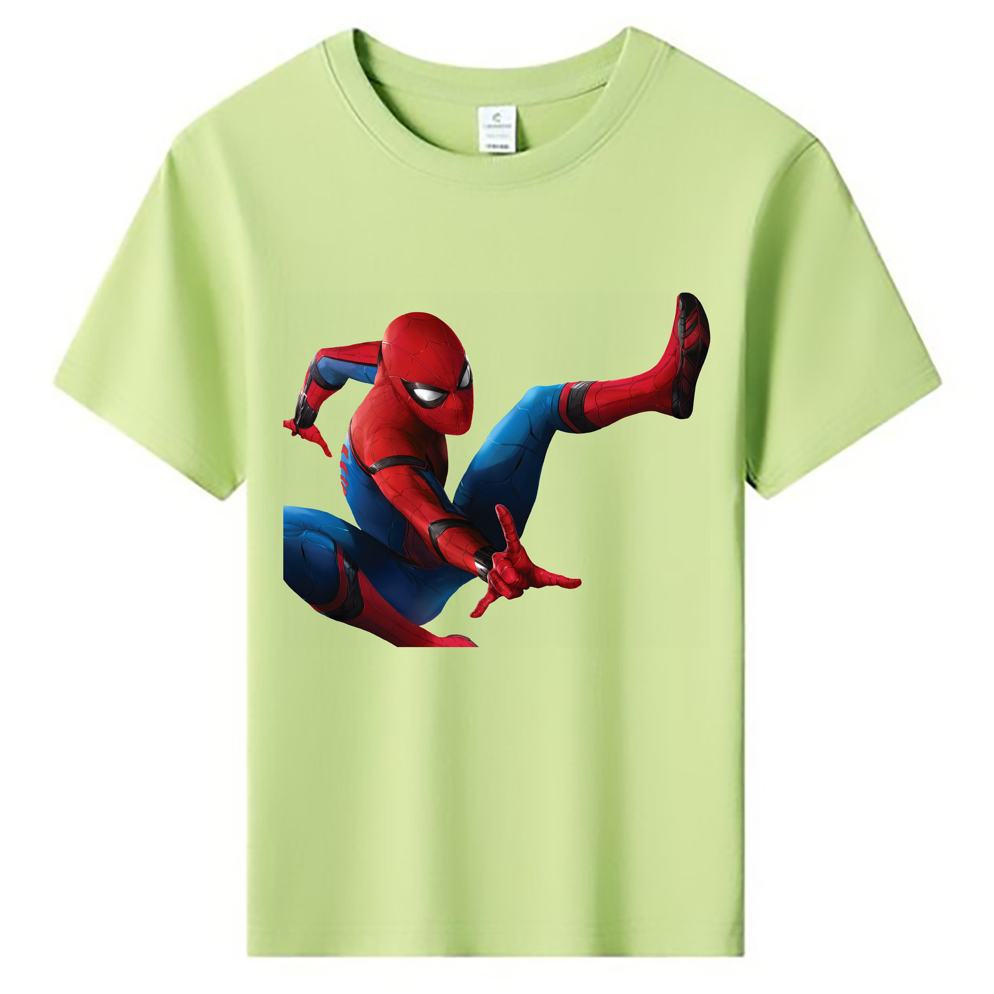 （画像用） Spider Man スパイダーマン 綿100％キッズTシャツ（フロントプリント）